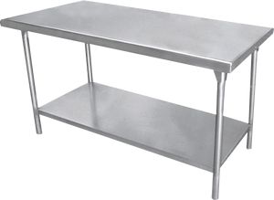 MESA EN ISLA CON ENTREPAÑO