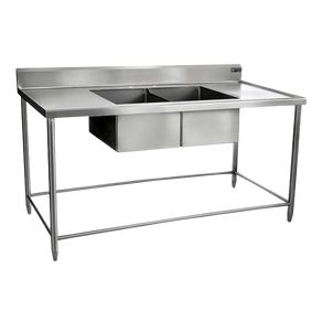 FREGADERO DOBLE TARJA CON O SIN ENTREPAÑO